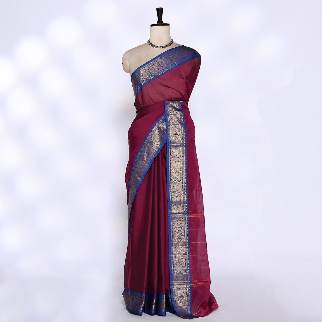Purple Venkatagiri Cotton Saree for Women | Daily Office Wear & Casual Collection | Jeyachandran - Full View