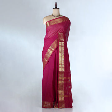 Pink Venkatagiri Cotton Sarees for Women | Daily Office Wear & Casual Collection | Jeyachandran - Full View