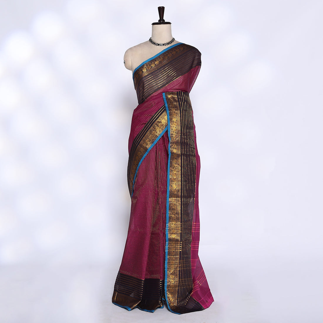 Purple Venkatagiri Cotton Saree for Women | Daily Office Wear & Casual Collection | Jeyachandran - Full View