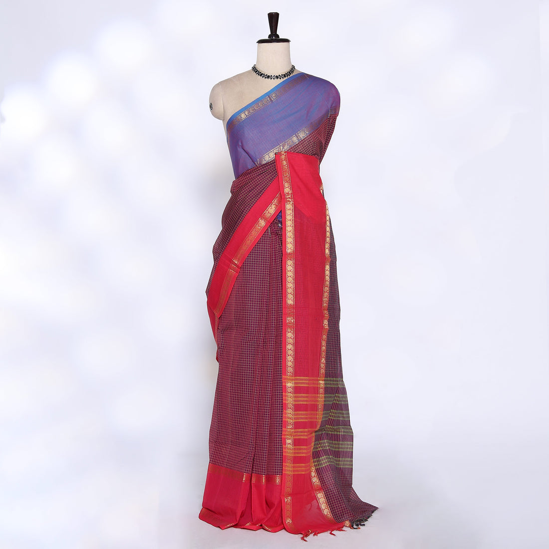 Purple Venkatagiri Cotton Saree for Women | Daily Office Wear & Casual Collection | Jeyachandran - Full View