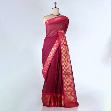 Purple Venkatagiri Cotton Saree for Women | Daily Office Wear & Casual Collection | Jeyachandran - Full View