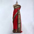 Red Venkatagiri Cotton Sarees for Women | Daily Office Wear & Casual Collection | Jeyachandran - Full View