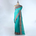 Teal Venkatagiri Cotton Sarees for Women | Daily Office Wear & Casual Collection | Jeyachandran - Full View
