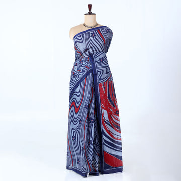 Blue Voile Cotton Sarees for Women | Daily Wear & Summer Events Collection | Jeyachandran - Full View