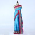 Blue Voile Cotton Sarees for Women | Daily Wear & Summer Events Collection | Jeyachandran - Full View