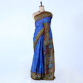 Blue Voile Cotton Sarees for Women | Daily Wear & Summer Events Collection | Jeyachandran - Full View