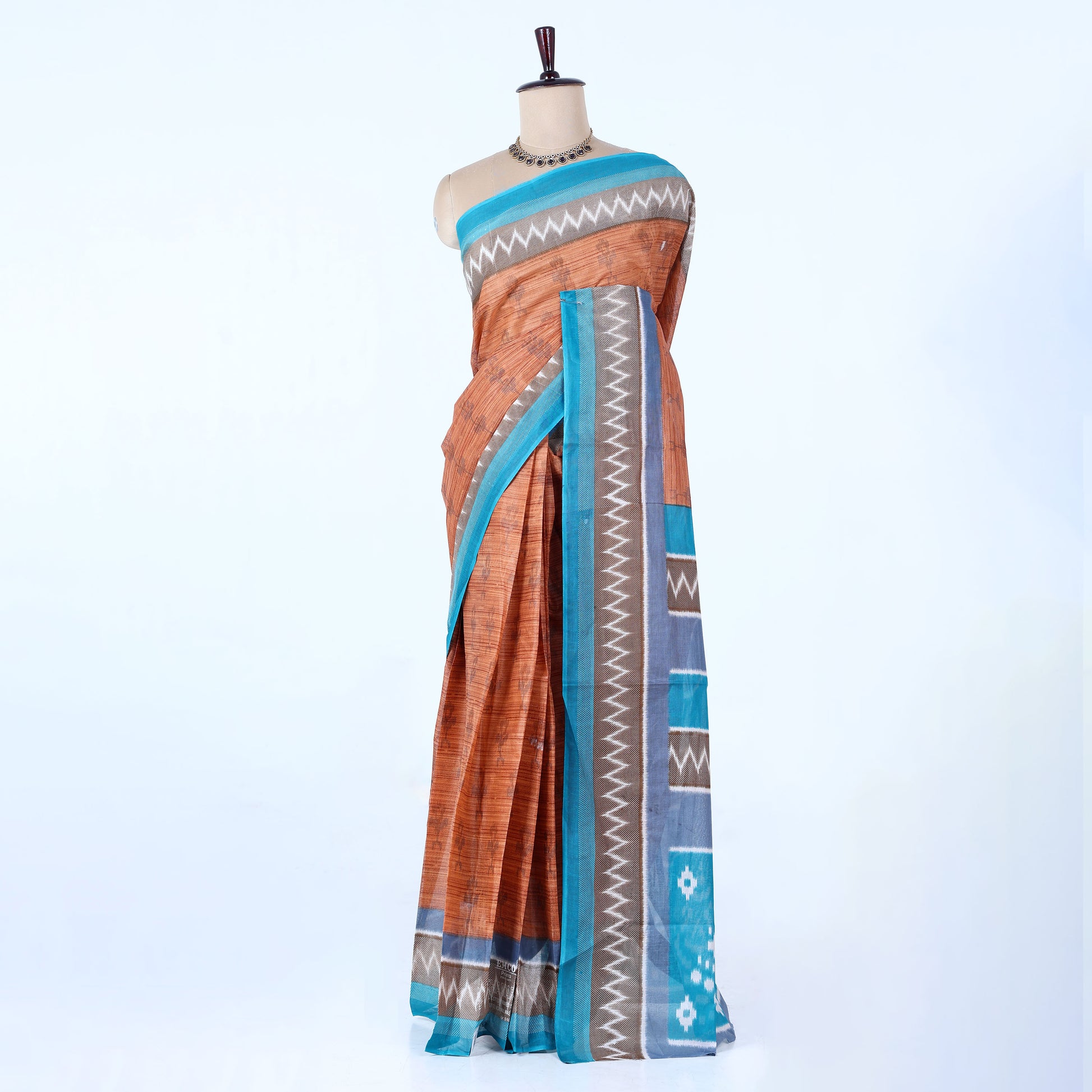 Brown Voile Cotton Sarees for Women | Daily Wear & Summer Events Collection | Jeyachandran - Full View