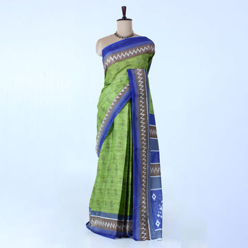 Green Voile Cotton Sarees for Women | Daily Wear & Summer Events Collection | Jeyachandran - Full View