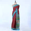 Maroon Voile Cotton Sarees for Women | Daily Wear & Summer Events Collection | Jeyachandran - Full View