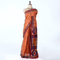 Orange Voile Cotton Sarees for Women | Daily Wear & Summer Events Collection | Jeyachandran - Full View