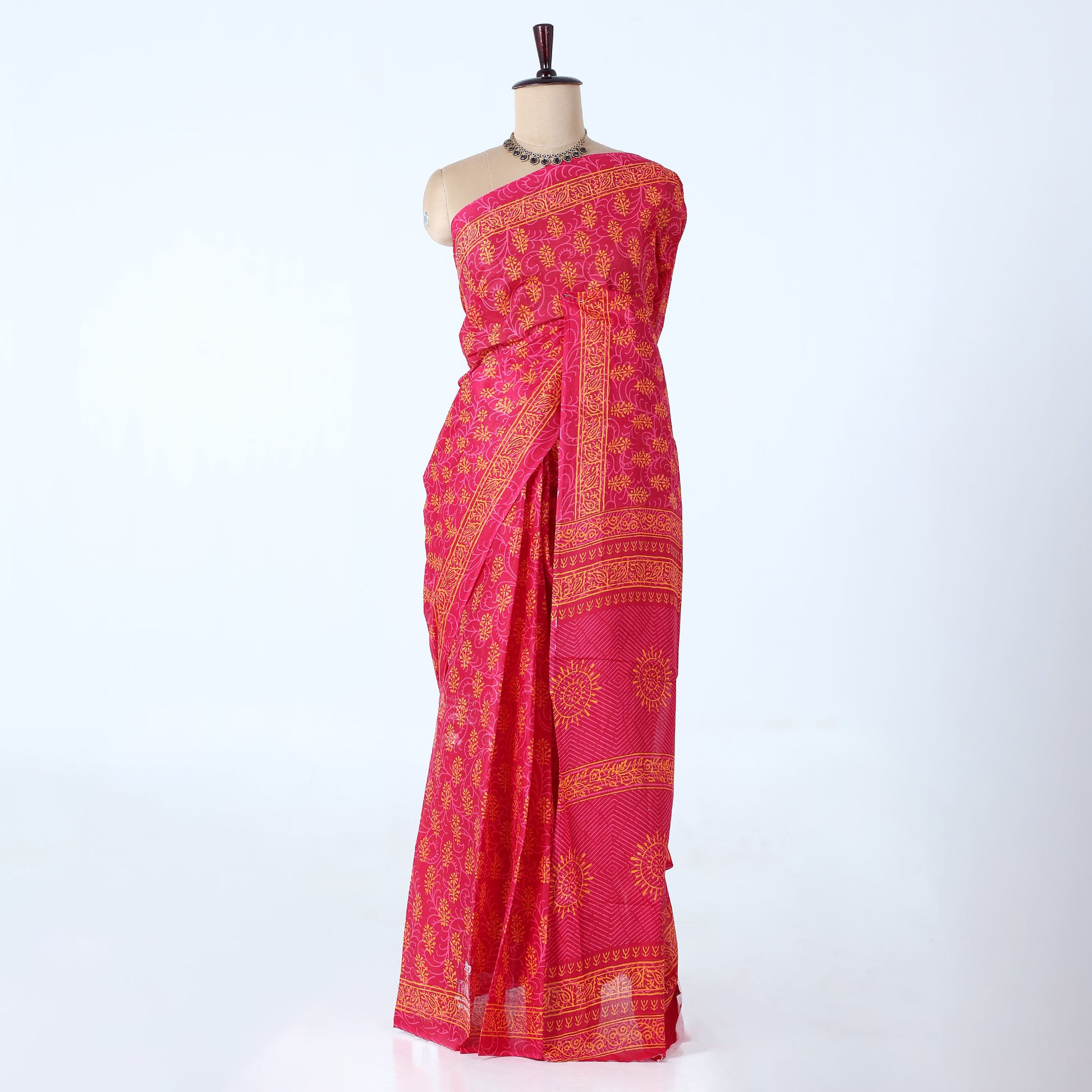Pink Voile Cotton Sarees for Women | Daily Wear & Summer Events Collection | Jeyachandran - Full View