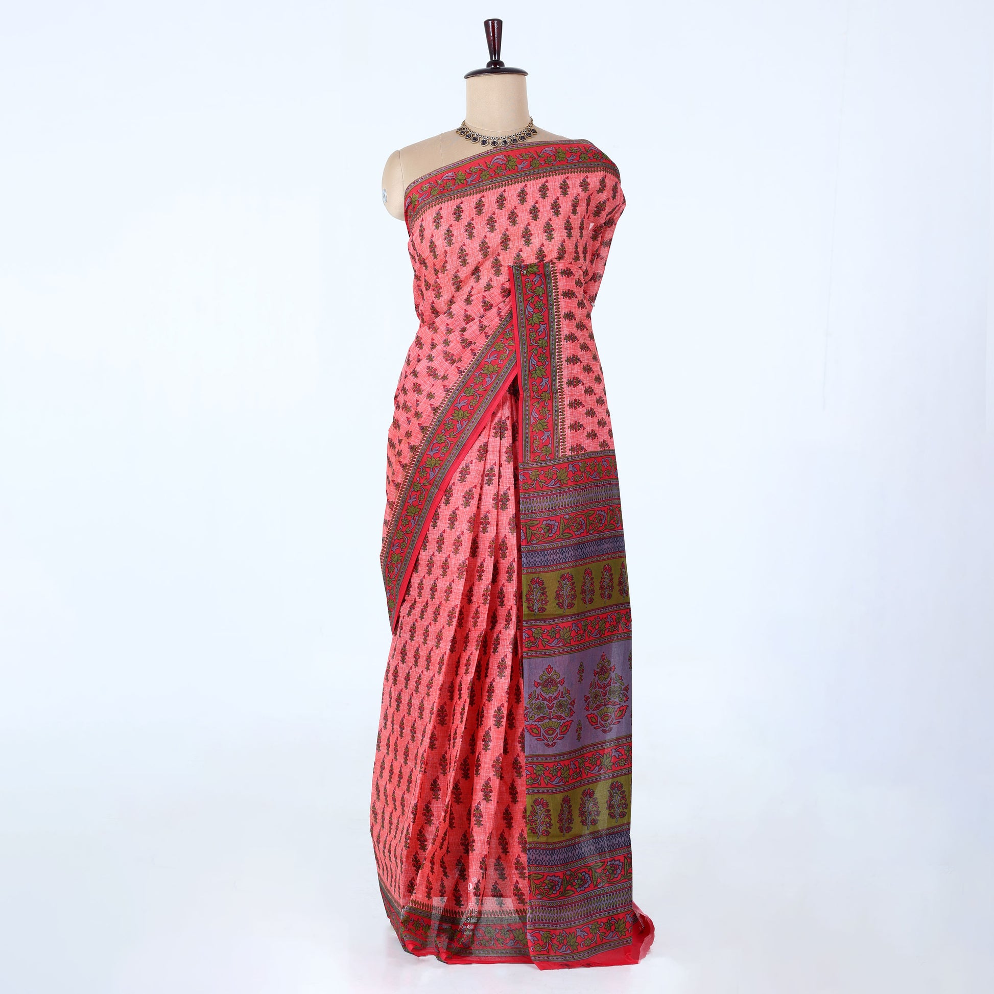 Pink Voile Cotton Sarees for Women | Daily Wear & Summer Events Collection | Jeyachandran - Full View