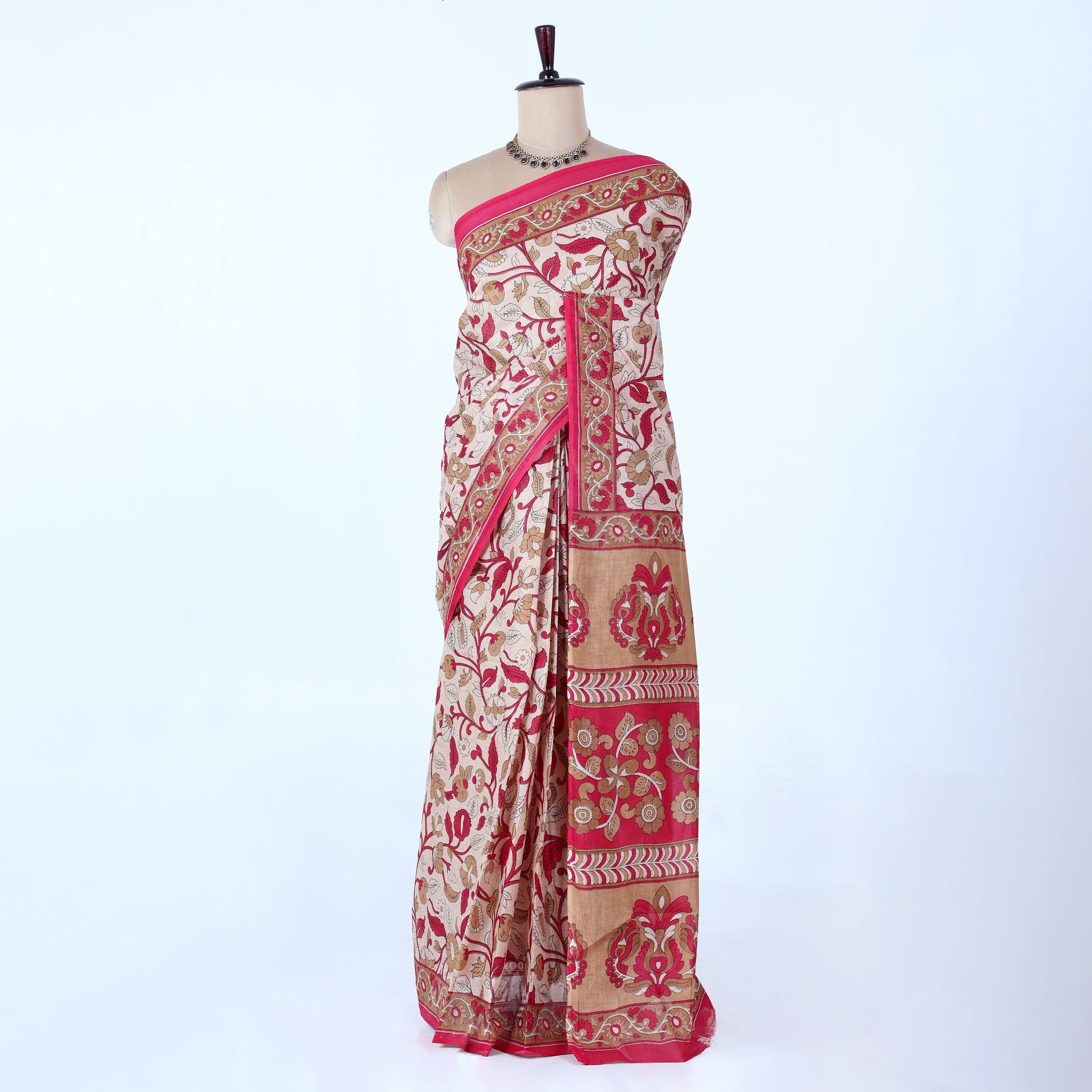 Pink Voile Cotton Sarees for Women | Daily Wear & Summer Events Collection | Jeyachandran - Full View