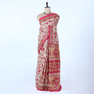Pink Voile Cotton Sarees for Women | Daily Wear & Summer Events Collection | Jeyachandran - Full View