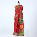 Red Voile Cotton Sarees for Women | Daily Wear & Summer Events Collection | Jeyachandran - Full View