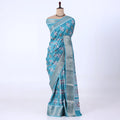 Blue Dola Silk Sarees for Women | Office Wear Casual Outings & Special Occasions | Jeyachandran - Full View