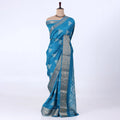 Blue Dola Silk Sarees for Women | Office Wear Casual Outings & Special Occasions | Jeyachandran - Full View