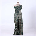 Dark Green Dola Silk Sarees for Women | Office Wear Casual Outings & Special Occasions | Jeyachandran - Full View
