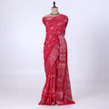 Red Dola Silk Sarees for Women | Office Wear Casual Outings & Special Occasions | Jeyachandran - Full View
