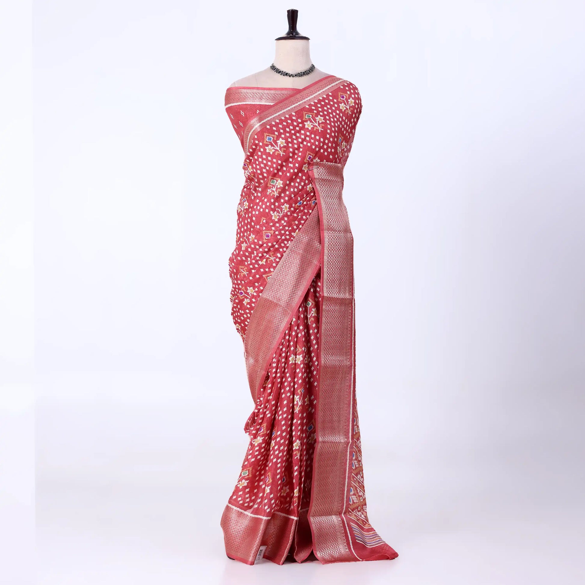Pink Dola Silk Sarees for Women | Office Wear Casual Outings & Special Occasions | Jeyachandran - Full View