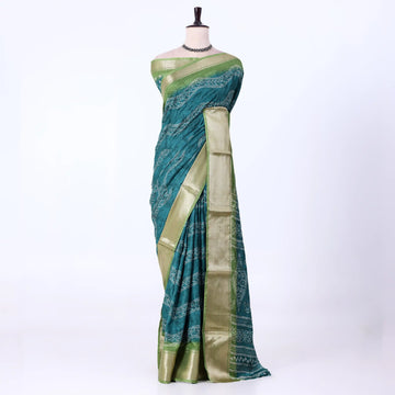 Green Dola Silk Sarees for Women | Office Wear Casual Outings & Special Occasions | Jeyachandran - Full View