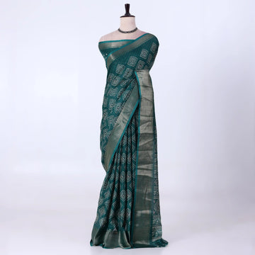 Green Dola Silk Sarees for Women | Office Wear Casual Outings & Special Occasions | Jeyachandran - Full View
