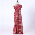 Maroon Dola Silk Sarees for Women | Office Wear Casual Outings & Special Occasions | Jeyachandran - Full View