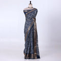 Navy Dola Silk Sarees for Women | Office Wear Casual Outings & Special Occasions | Jeyachandran - Full View