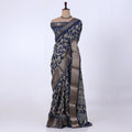 Navy Dola Silk Sarees for Women | Office Wear Casual Outings & Special Occasions | Jeyachandran - Full View