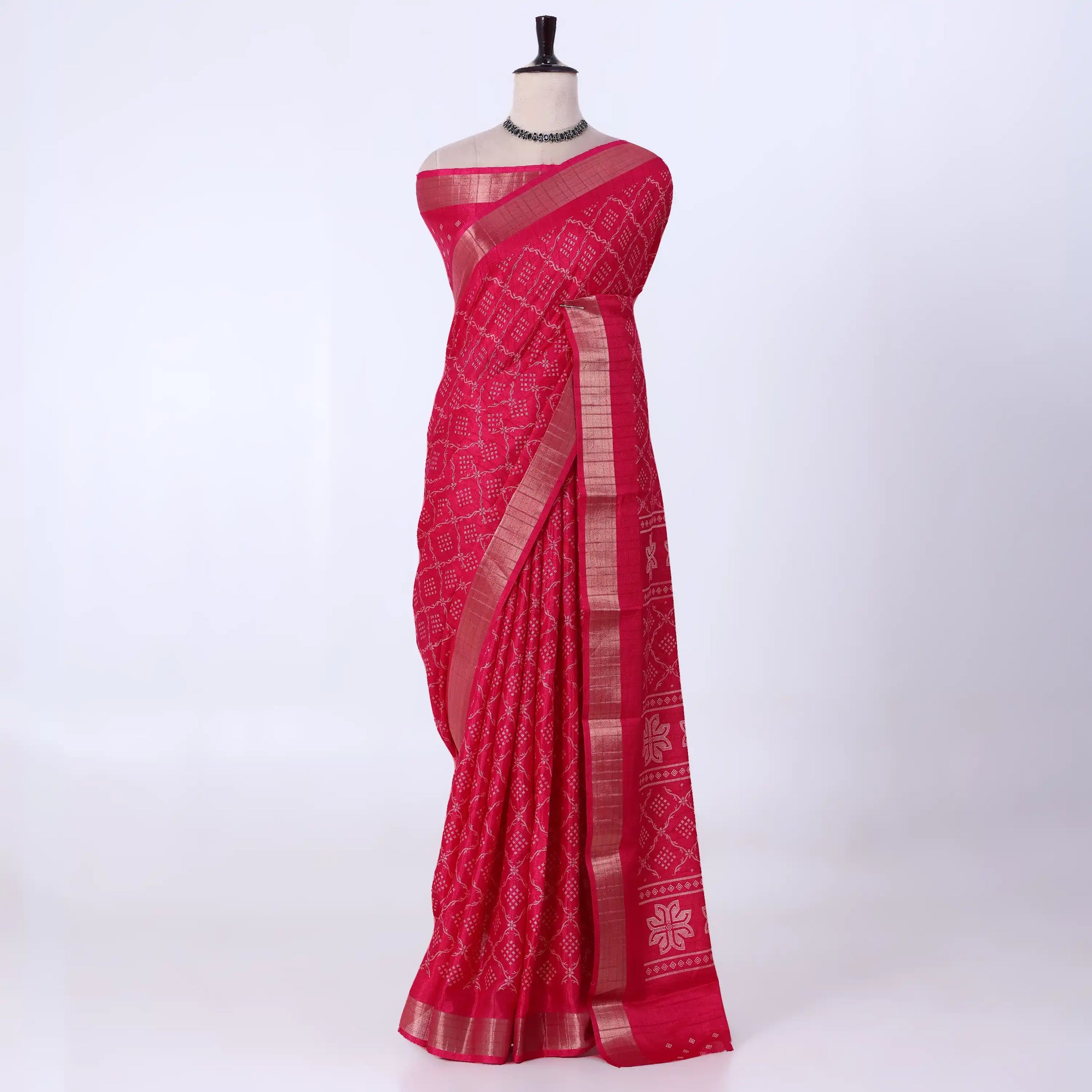 Pink Dola Silk Sarees for Women | Office Wear Casual Outings & Special Occasions | Jeyachandran - Full View