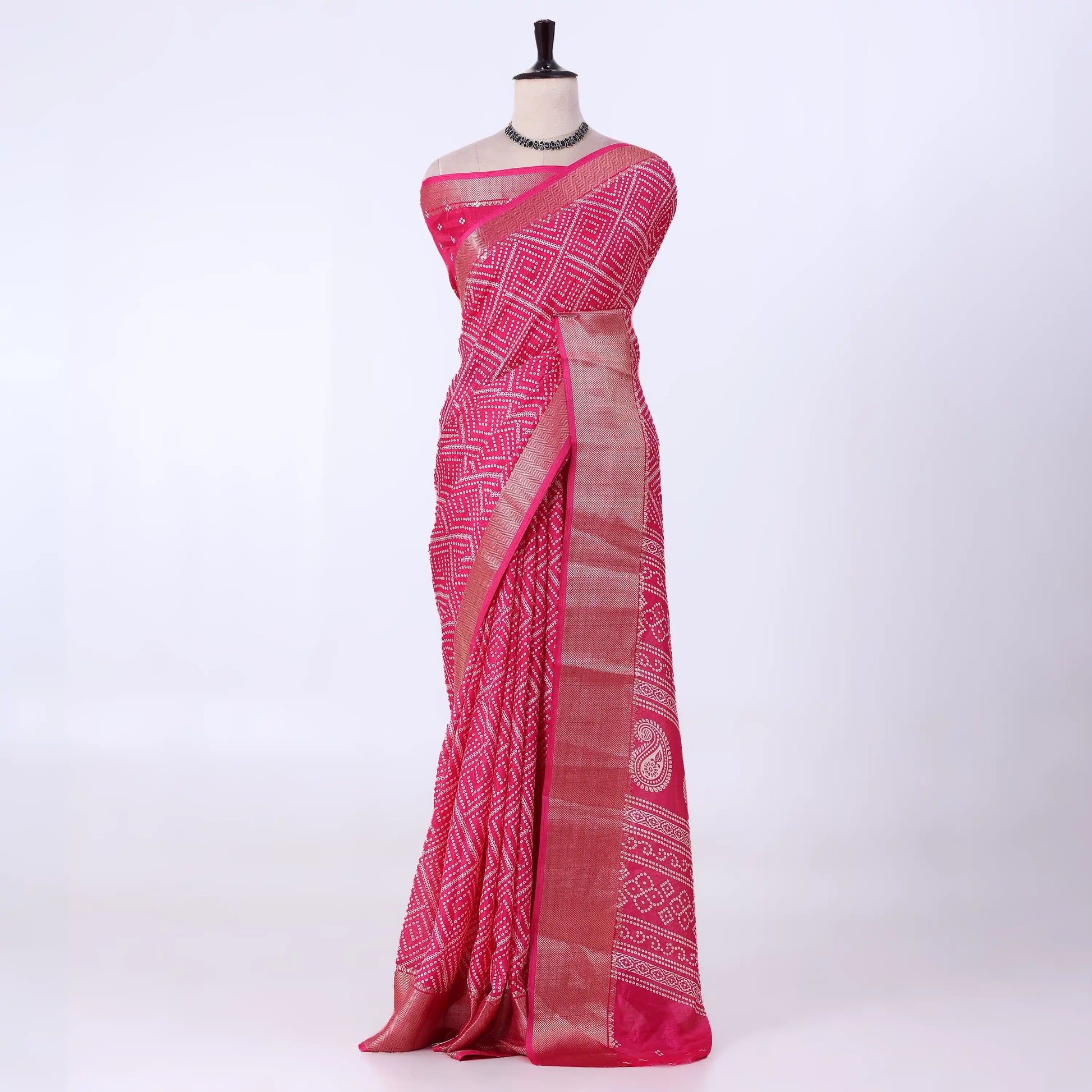 Pink Dola Silk Sarees for Women | Office Wear Casual Outings & Special Occasions | Jeyachandran - Full View