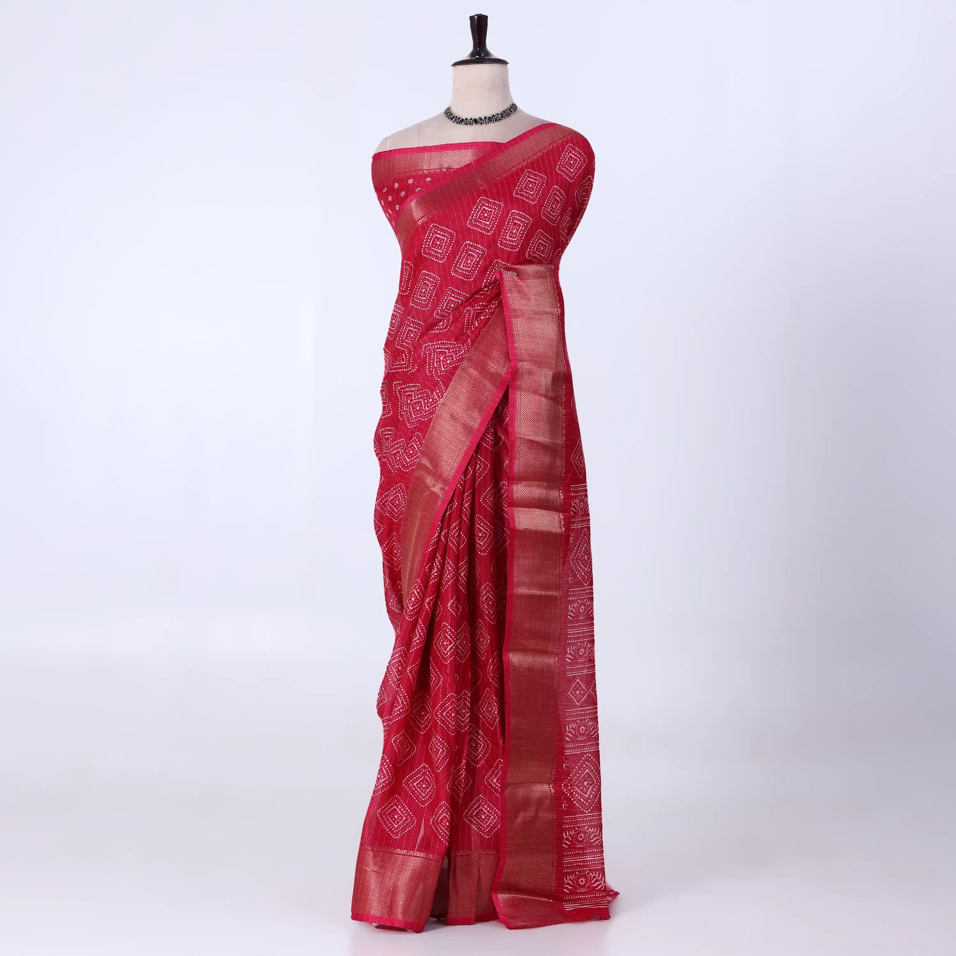 Pink Dola Silk Sarees for Women | Office Wear Casual Outings & Special Occasions | Jeyachandran - Full View