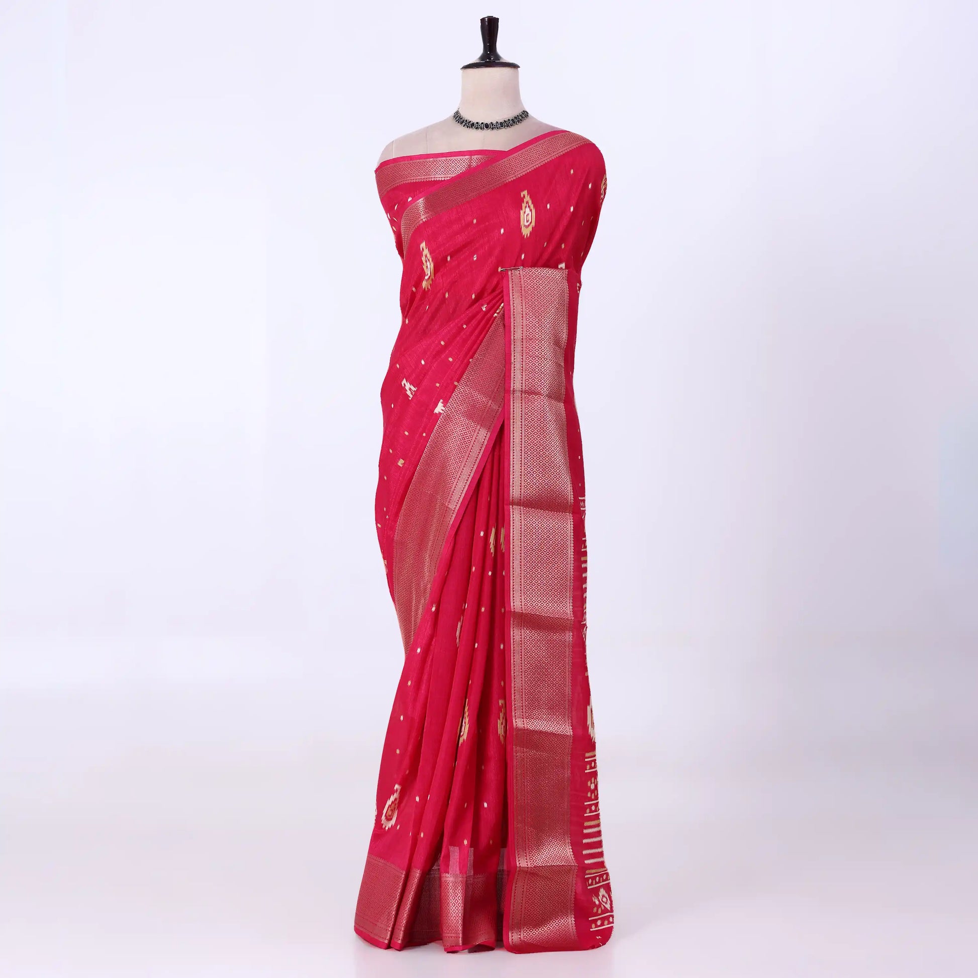 Pink Dola Silk Sarees for Women | Office Wear Casual Outings & Special Occasions | Jeyachandran - Full View