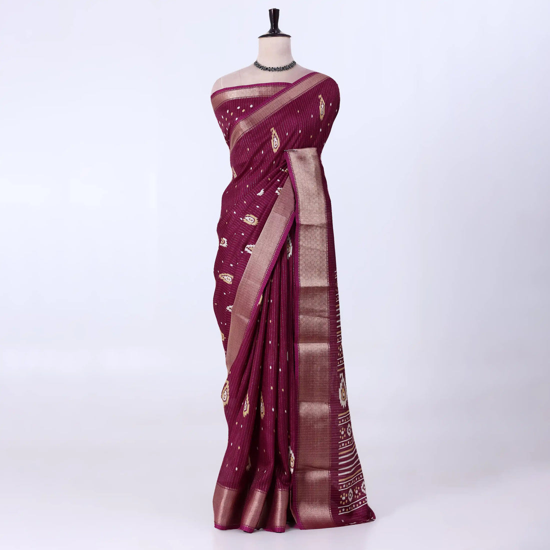 Purple Dola Silk Sarees for Women | Office Wear Casual Outings & Special Occasions | Jeyachandran - Full View