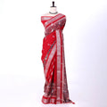 Red Dola Silk Sarees for Women | Office Wear Casual Outings & Special Occasions | Jeyachandran - Full View