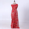 Red Dola Silk Sarees for Women | Office Wear Casual Outings & Special Occasions | Jeyachandran - Full View