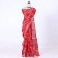 Red Dola Silk Sarees for Women | Office Wear Casual Outings & Special Occasions | Jeyachandran - Full View