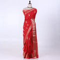 Red Dola Silk Sarees for Women | Office Wear Casual Outings & Special Occasions | Jeyachandran - Full View