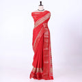 Red Dola Silk Sarees for Women | Office Wear Casual Outings & Special Occasions | Jeyachandran - Full View