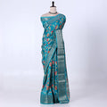 Teal Dola Silk Sarees for Women | Office Wear Casual Outings & Special Occasions | Jeyachandran - Full View