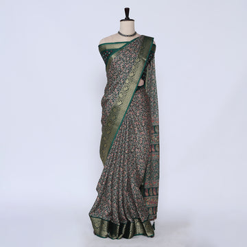 Green Art Silk Saree for Women | Family Events & Festive Occasion | Jeyachandran - Full View