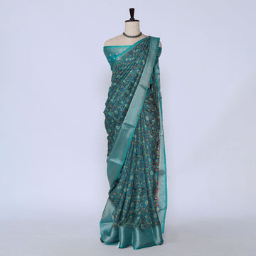 Green Art Silk Saree for Women | Family Events & Festive Occasion | Jeyachandran - Full View
