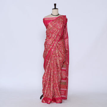 Pink Art Silk Saree for Women | Family Events & Festive Occasion | Jeyachandran - Full View