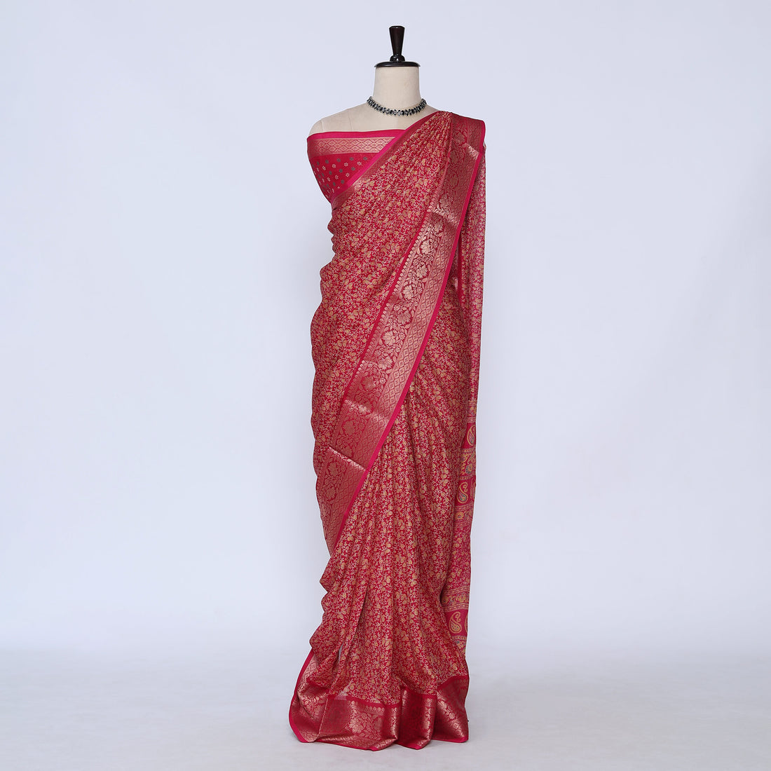 Pink Art Silk Saree for Women | Family Events & Festive Occasion | Jeyachandran - Full View