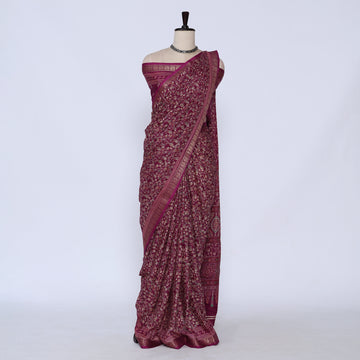 Purple Art Silk Saree for Women | Family Events & Festive Occasion | Jeyachandran - Full View