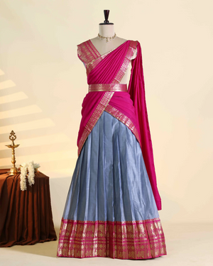 Pink & Steel Blue