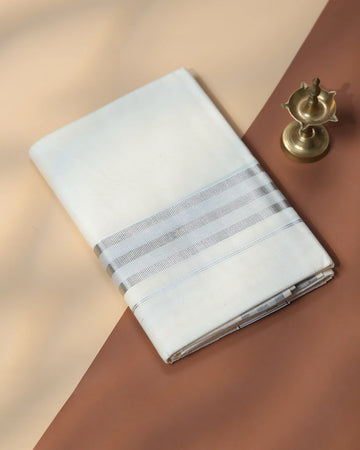 Men’s Traditional Handloom Cotton Dhoti | Family Function, Temple Visit, Wedding Function | Jeyachandran
