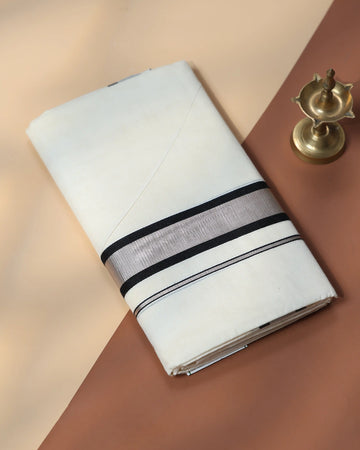 Men’s Traditional Handloom Cotton Dhoti | Family Function, Temple Visit, Wedding Function | Jeyachandran
