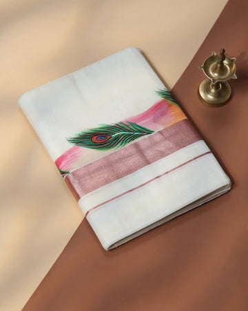 Men’s Traditional Handloom Cotton Dhoti | Family Function, Temple Visit, Wedding Function | Jeyachandran