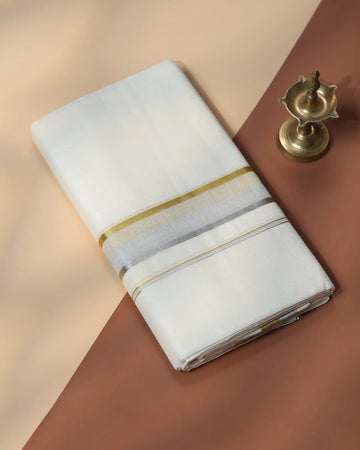 Men’s Traditional Handloom Cotton Dhoti | Family Function, Temple Visit, Wedding Function | Jeyachandran